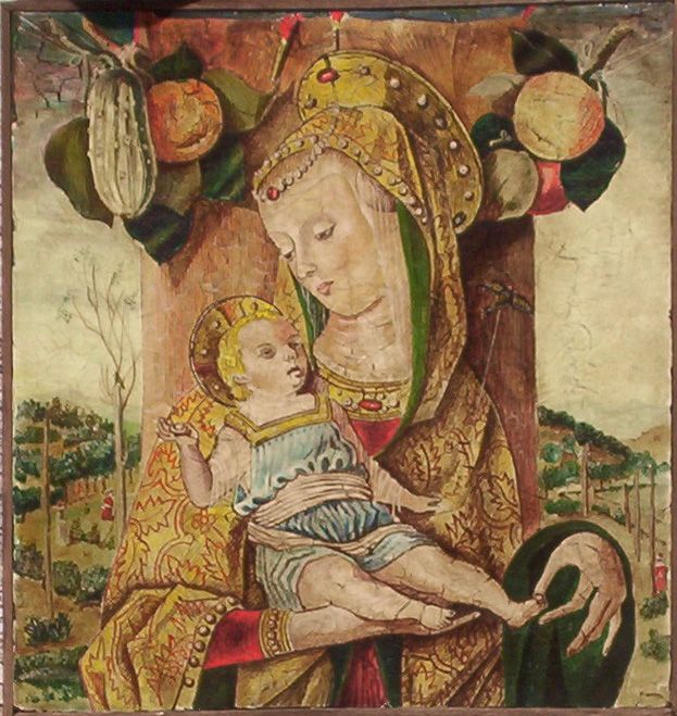Madonna con Bambino del Crivelli (riproduzione opera custodita ad Ancona)